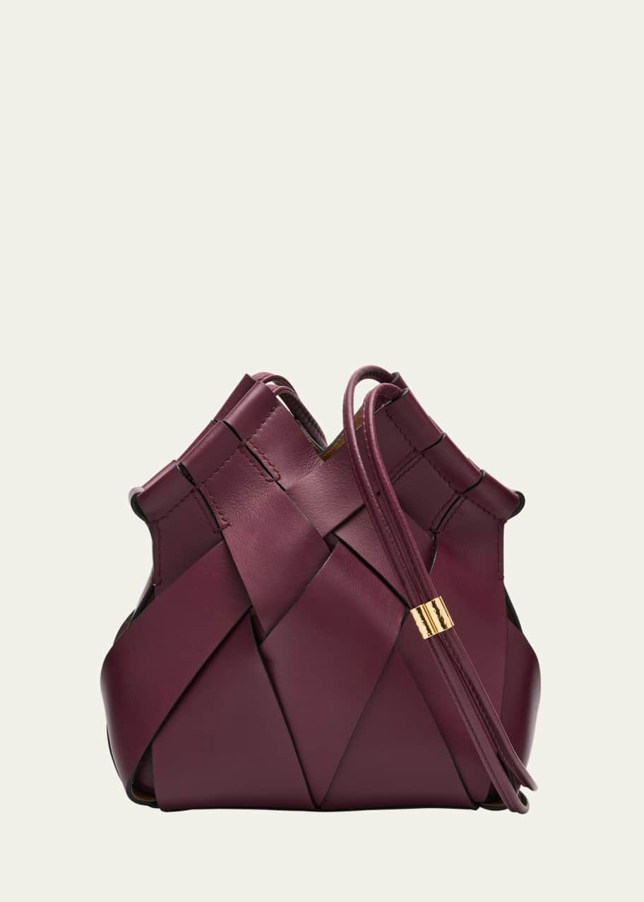 Ulla Johnson Charlotte Woven Leather Crossbody Bag