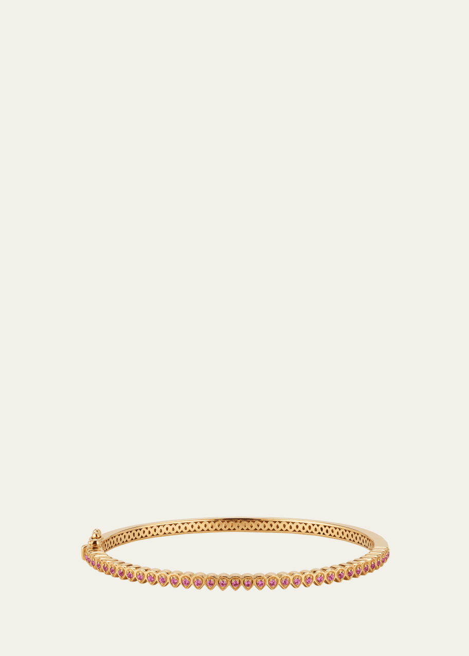Orly Marcel 18K Mandala Petal Bangle with Pink Sapphires