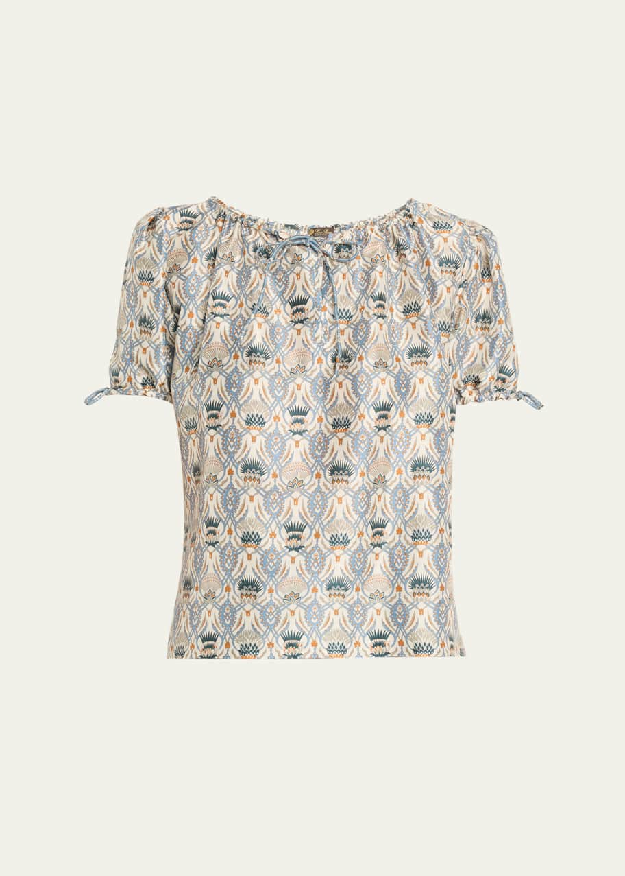 Loro Piana Rose Cardo Veneziano Printed Silk Shirt - Bergdorf Goodman