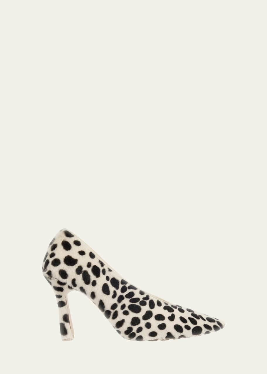 Image 1 of 1: Sofia Jaguar-Print Lamb Hair Stiletto Pumps