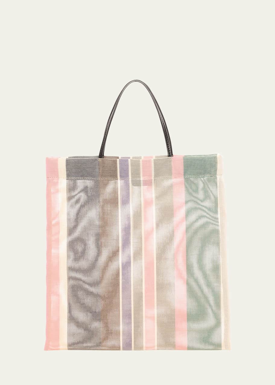 THE ROW Barn Tote Bag in Striped Mesh - Bergdorf Goodman