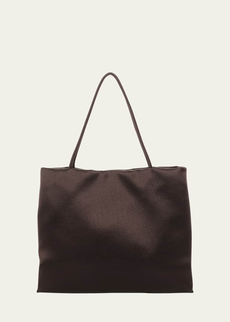 上質 ★ THE ROW Cecily black satin tote bag THE ROW Cecily Top-Handle Bag in Soft Satin - Bergdorf Goodman
