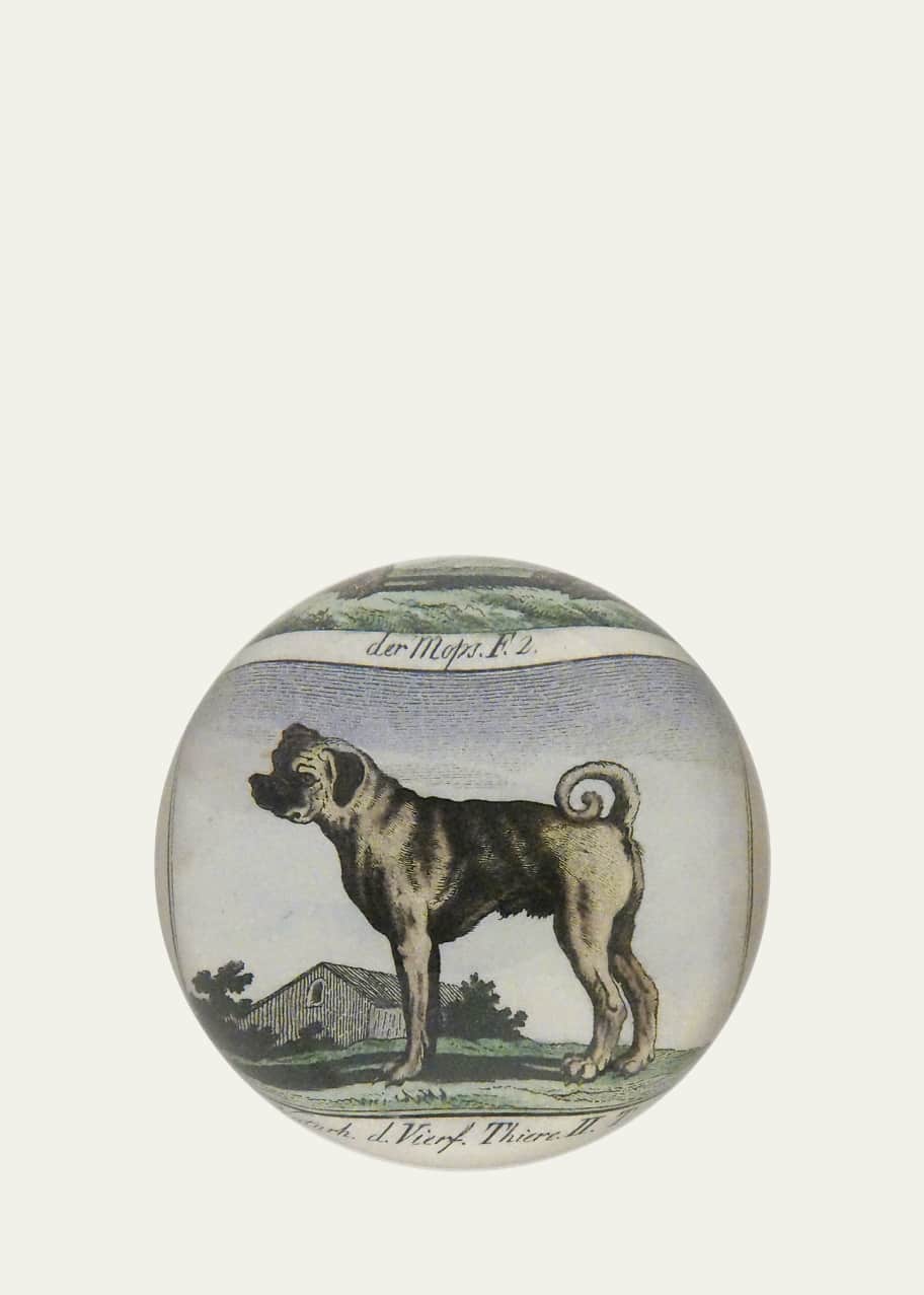 Image 1 of 1: Pug Profile Dome Paperweight