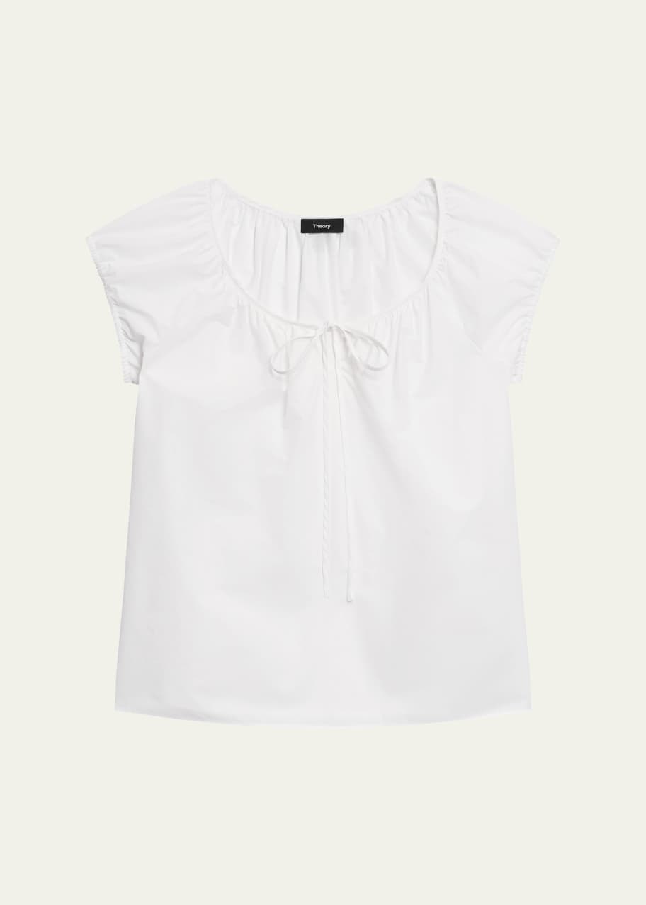 Theory Easy Tie Blouse - Bergdorf Goodman