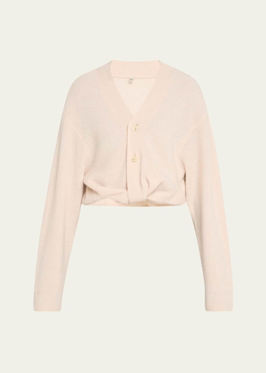 R13 Cashmere Twist-Front Cardigan - Bergdorf Goodman