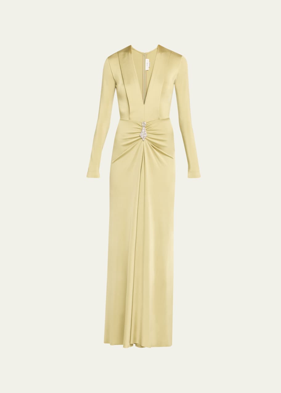 slim fit dress slacks V-Neck Ruffle Midi Dress main image 0