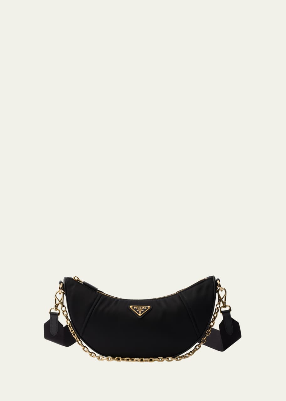 Prada Demi-Lune Re-Nylon Shoulder Bag - Bergdorf Goodman