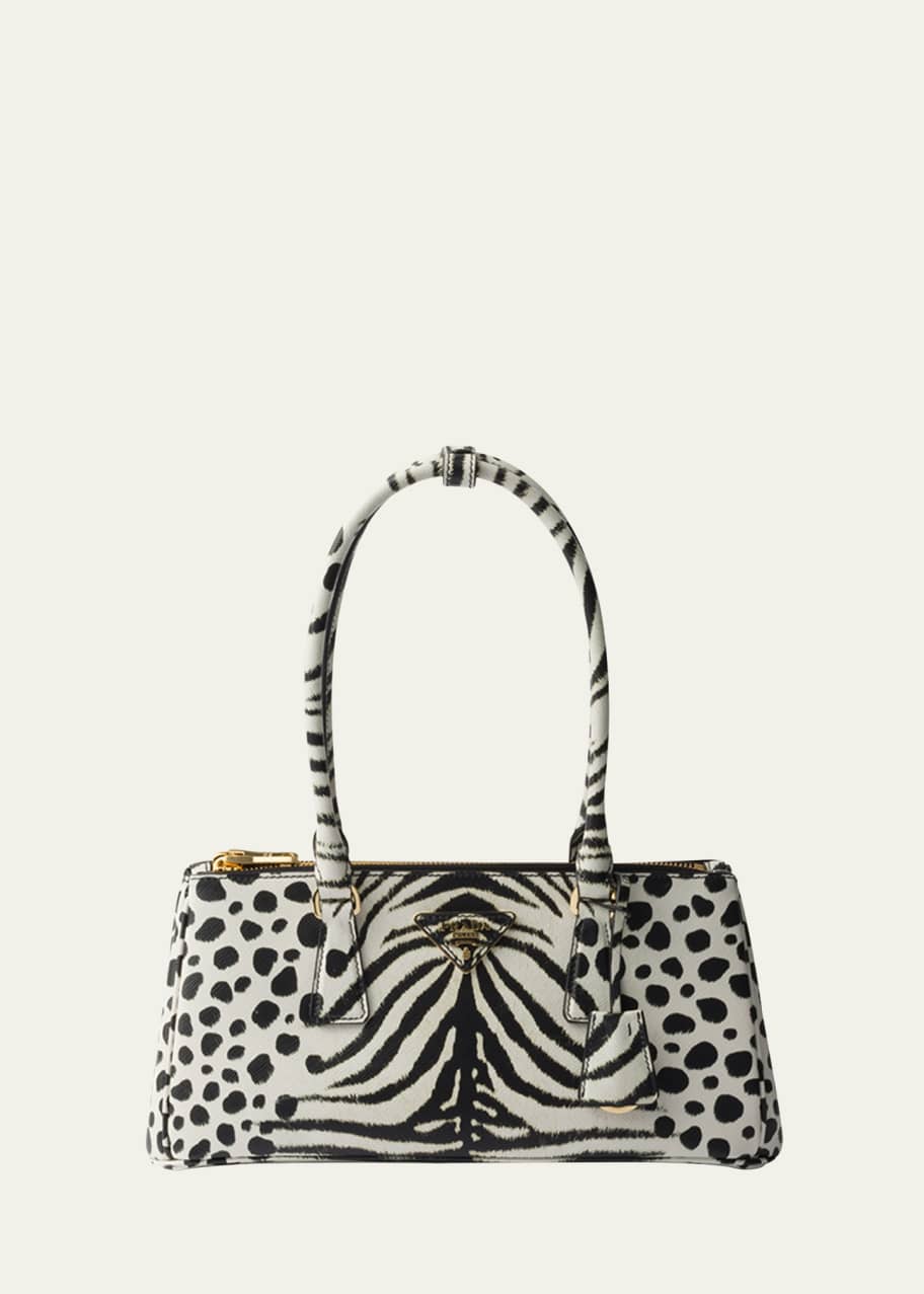 Prada Galleria Animal-Print Leather Shoulder Bag - Bergdorf Goodman