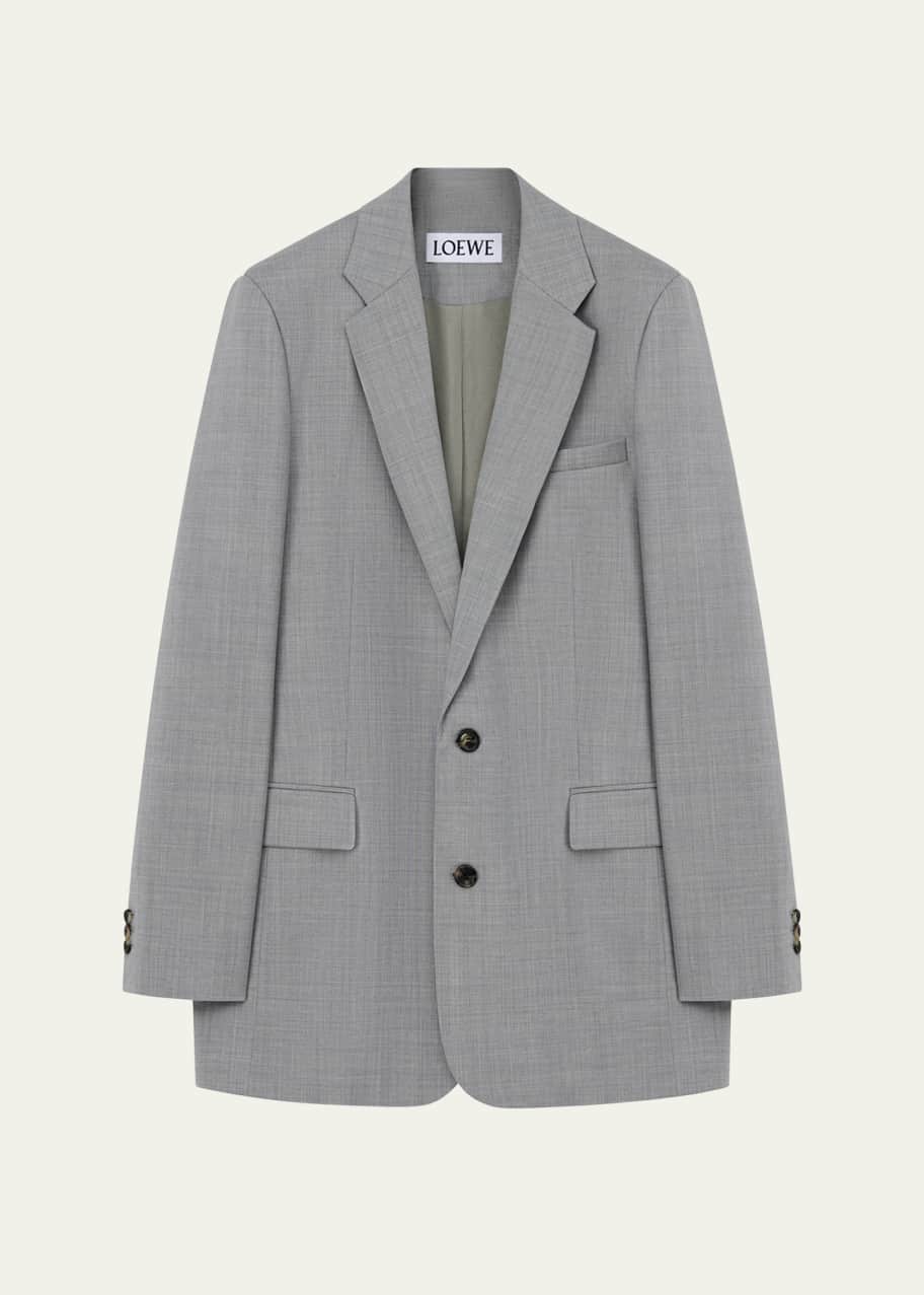 Image 1 of 1: Men's Loose-Fit Lightweight Wool Sport Coat