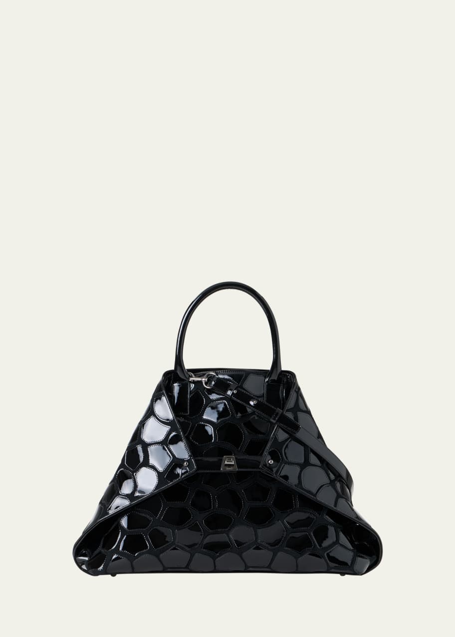 Image 1 of 1: AI Medium Patchwork Leather Top-Handle Bag