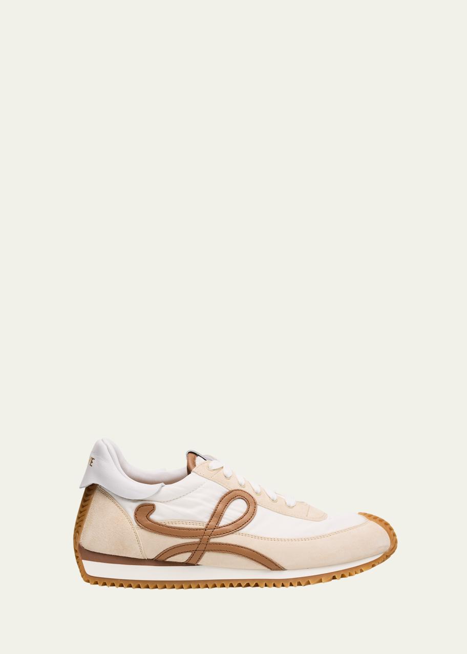 LOEWE Flow Runner Suede and Leather Sneakers - Bergdorf Goodman