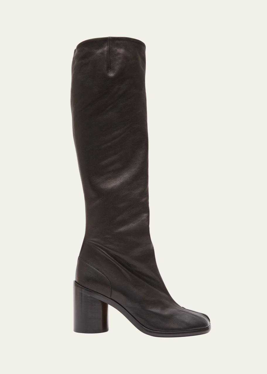 Maison Margiela Tabi Leather Knee-High Boots - Bergdorf Goodman