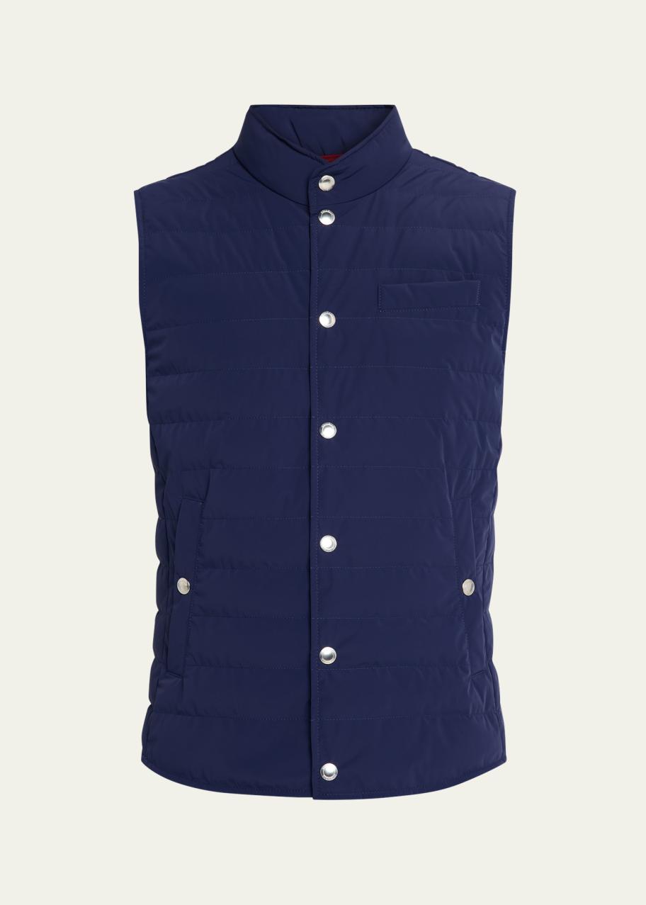 Brunello Cucinelli Men's Quilted Nylon Snap-Front Vest - Bergdorf
