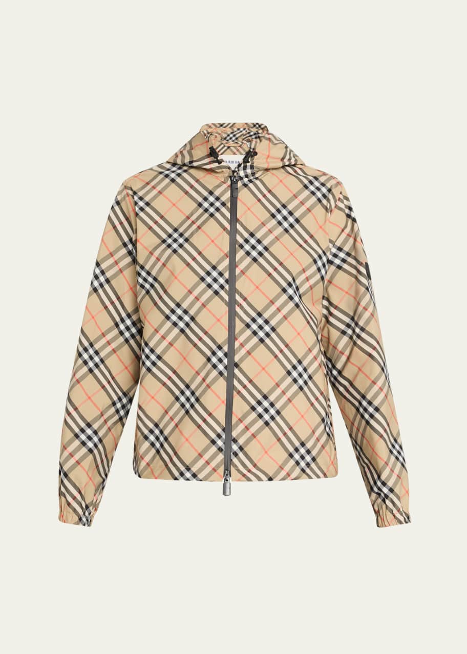 BURBERRY ジャケット Burberry Salcombe Check Zip Track Jacket - Bergdorf Goodman