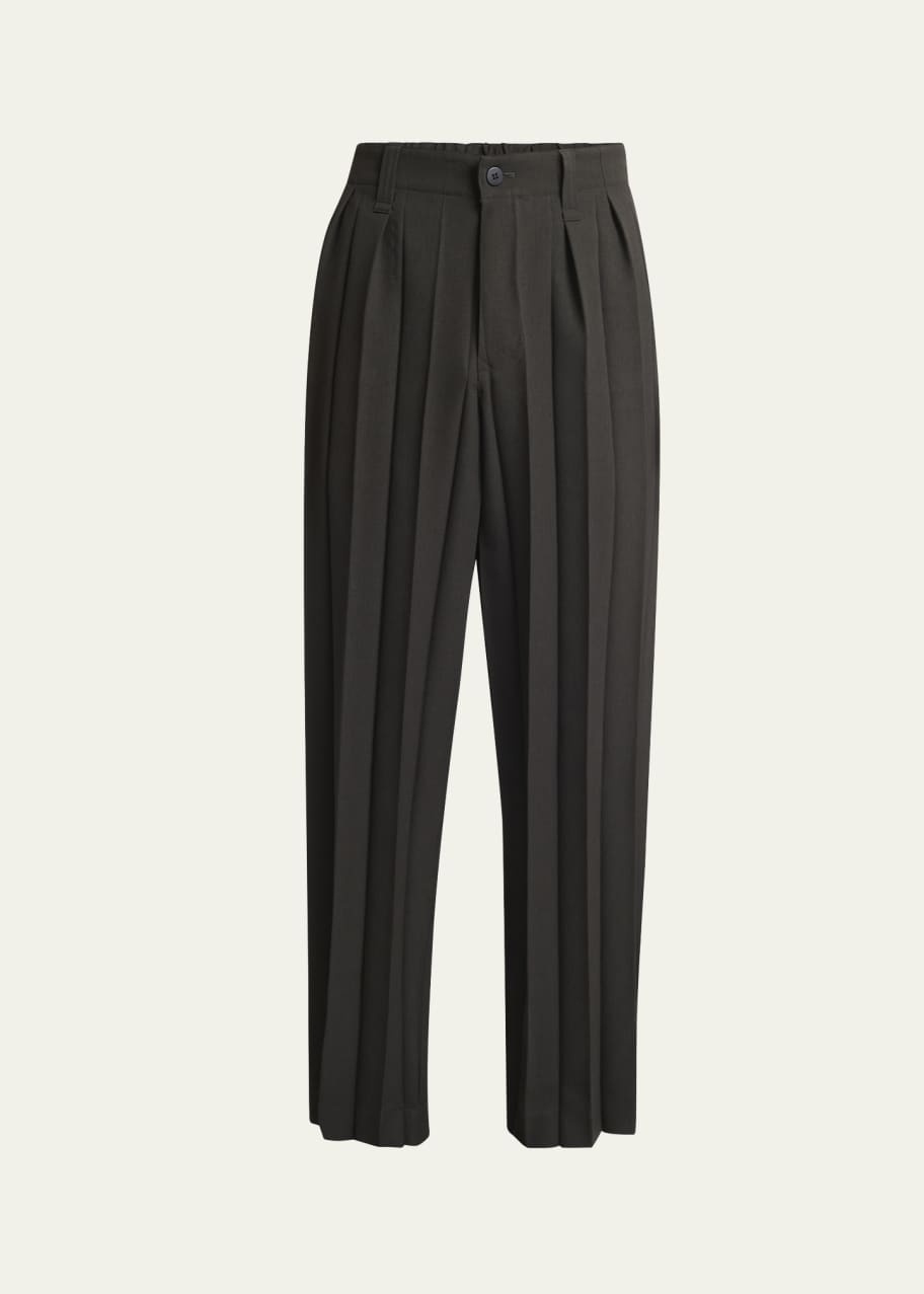 HOMME PLISSE ISSEI MIYAKE フレアパンツ Homme Plissé Issey Miyake Men's Pleated Straight Leg Pant in