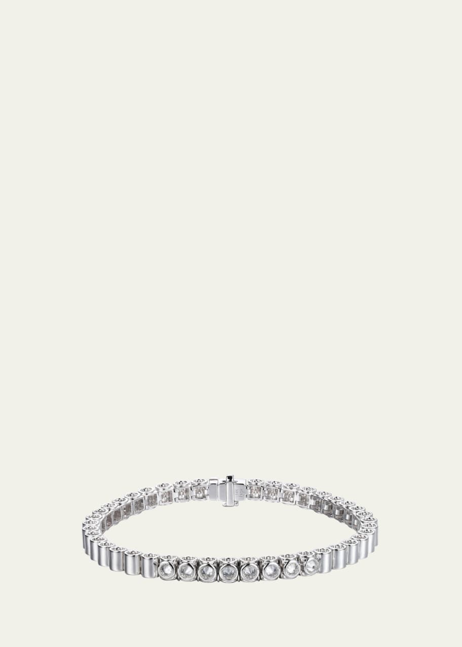 Image 1 of 1: Tubbo 14K White Gold Diamond Tennis Bracelet, 6.5"L