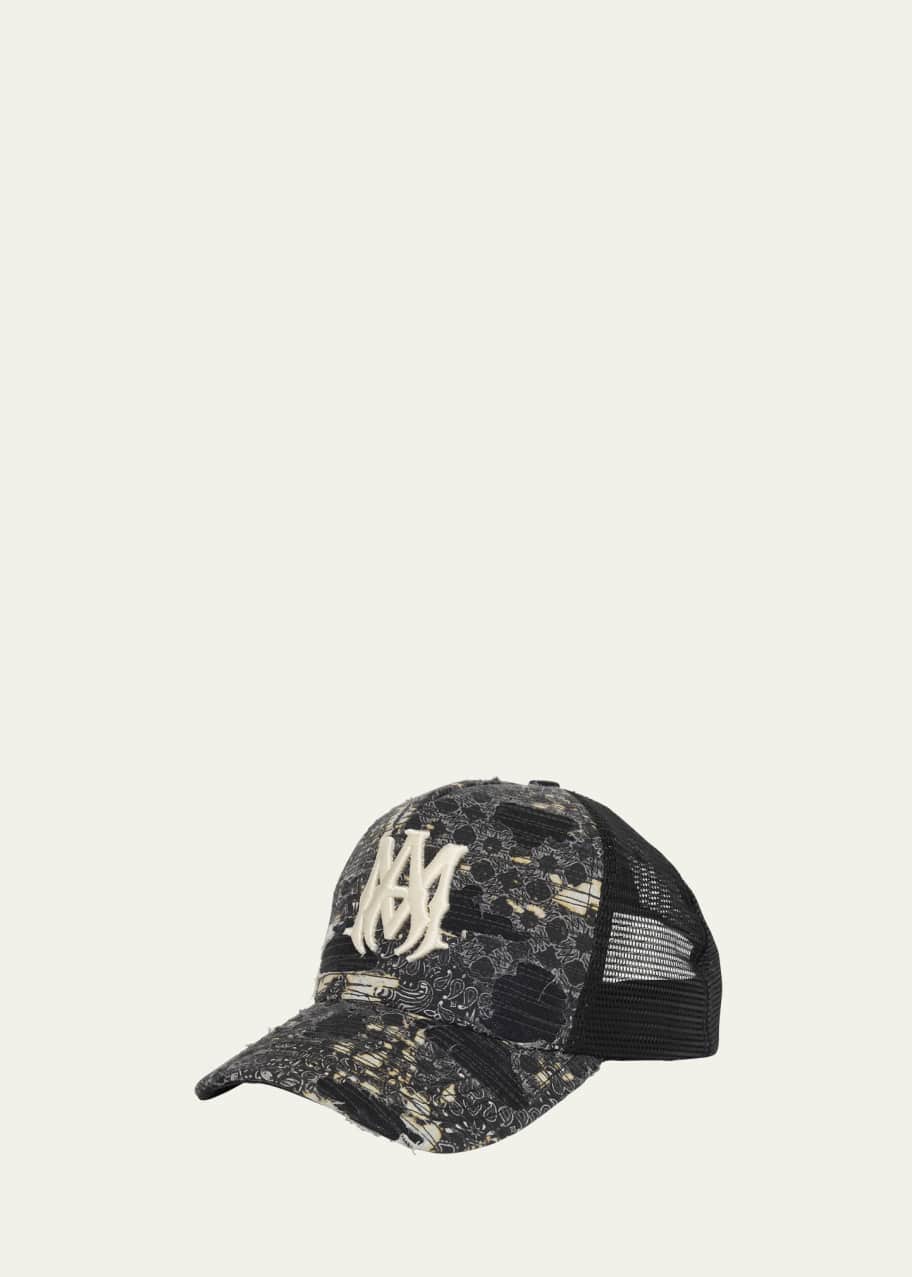 Amiri Men's MA Bandana Repair Trucker Hat - Bergdorf Goodman