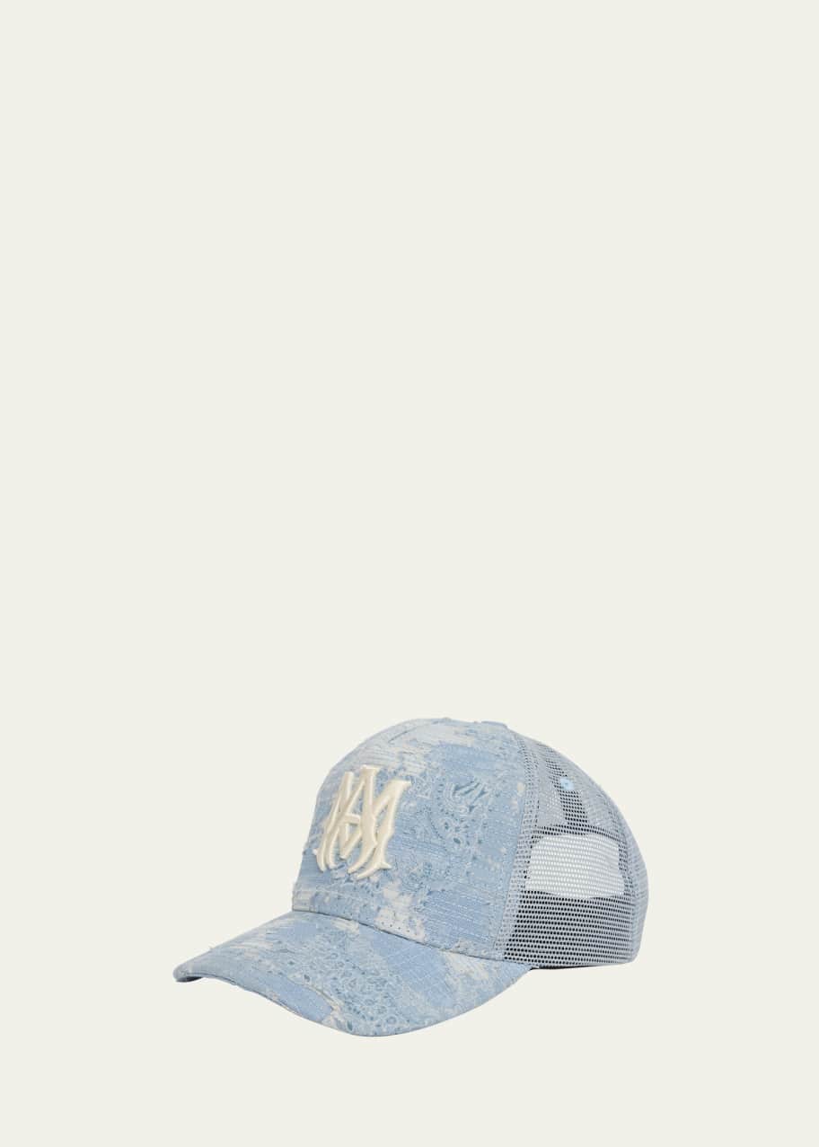 Amiri Men's MA Bandana Repair Trucker Hat - Bergdorf Goodman