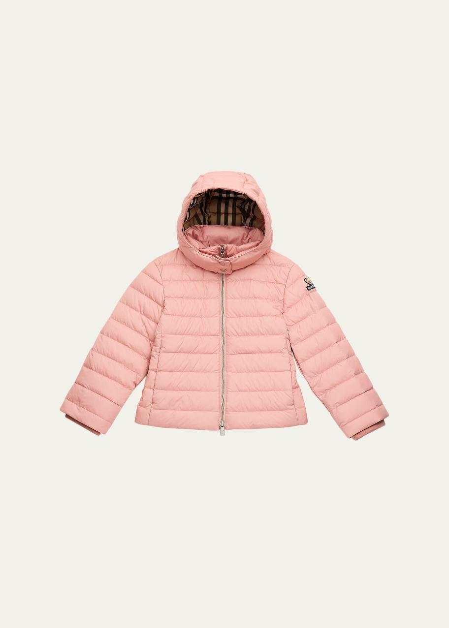 Burberry Girl's Cecilia Hooded Down Jacket, Size Newborn-10