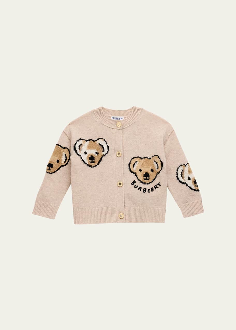 Burberry Girl's Thomas Bear Cardigan Sweater, Size 6M-2 - Bergdorf