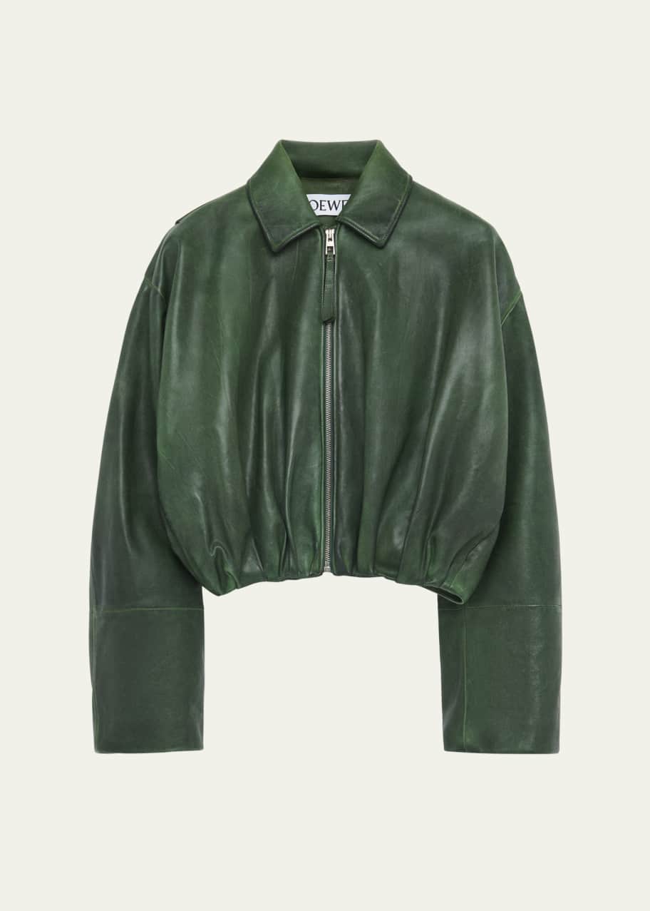 【希少】LOEWE green patent leather jacket Green Leather Jacket Review: Is Loewe's Design the Best This Year?