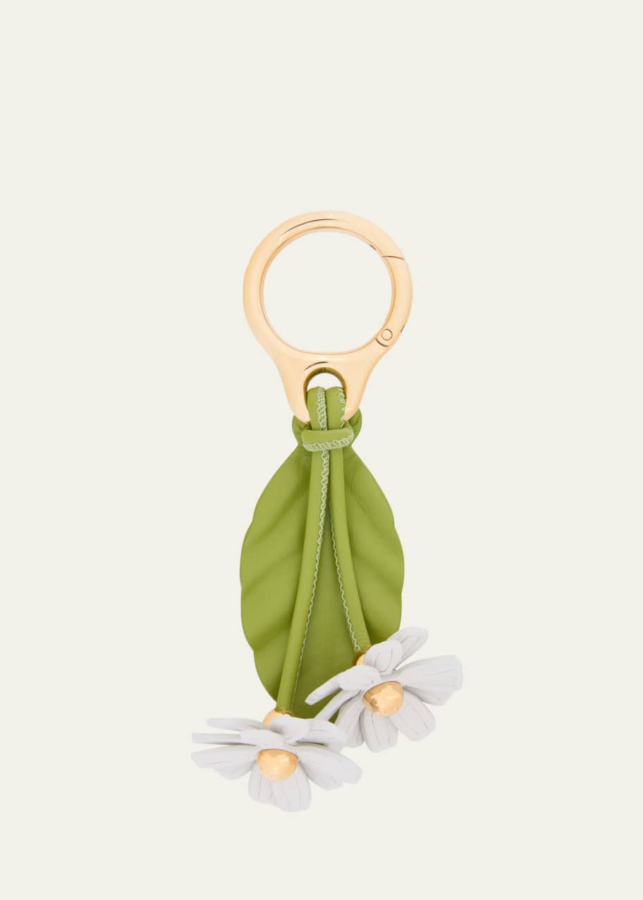 Image 1 of 1: Chamomile Flower Bag Charm in Calfskin Leather
