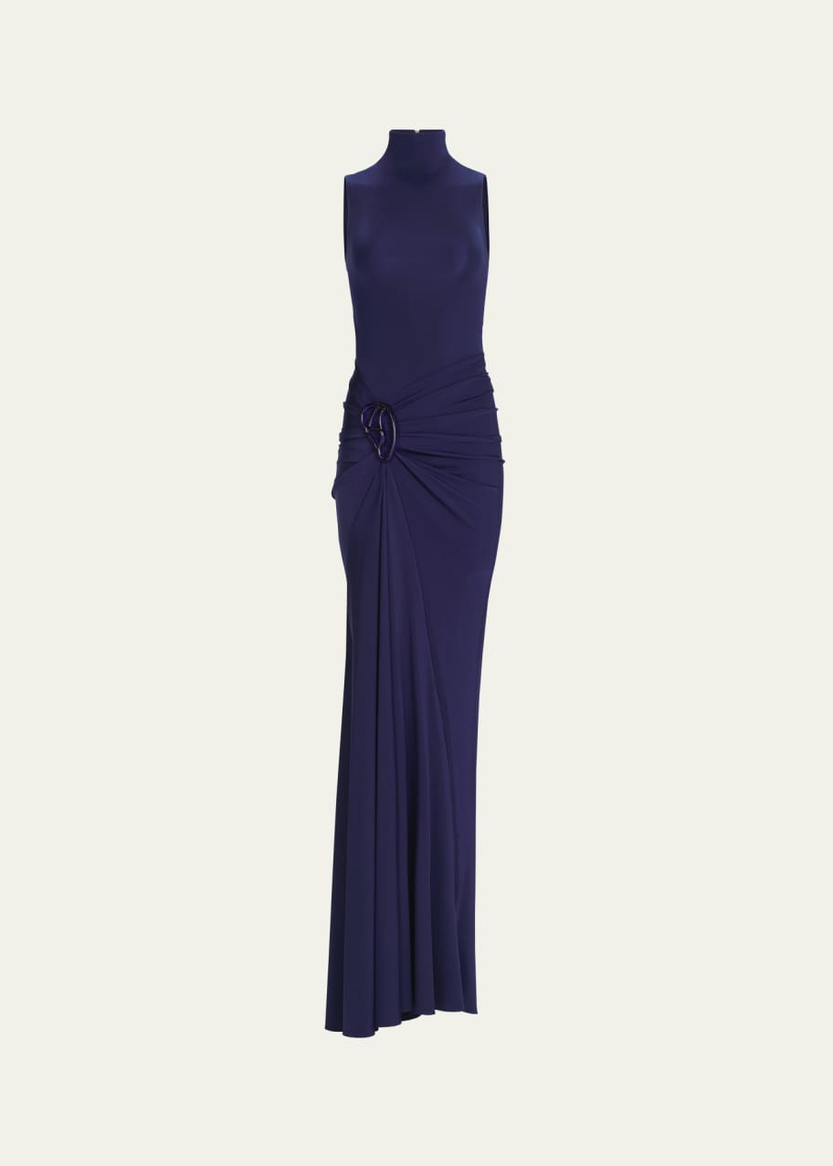 Silvia Tcherassi Bogna Gathered Jersey Maxi Dress - Bergdorf Goodman