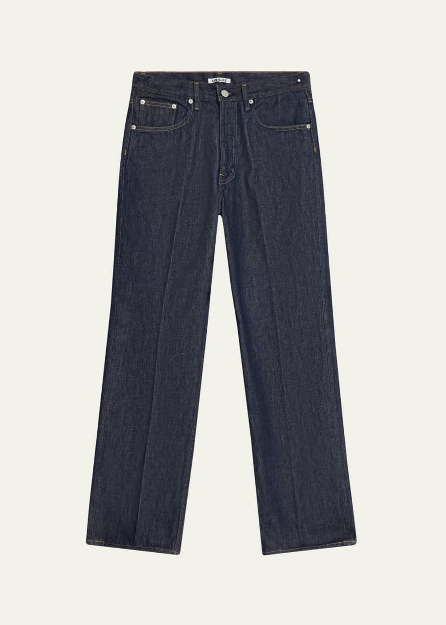 60% OFF 新品 AURALEE HARD TWIST DENIM 24 AURALEE Men's Indigo Wash Hard-Twist Denim Jeans - Bergdorf Goodman