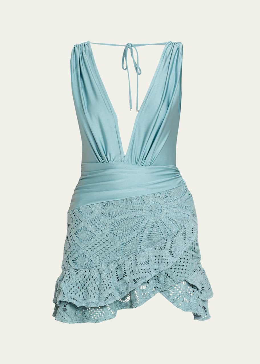 PatBO x Camila Coelho Crochet Mini Dress - Bergdorf Goodman