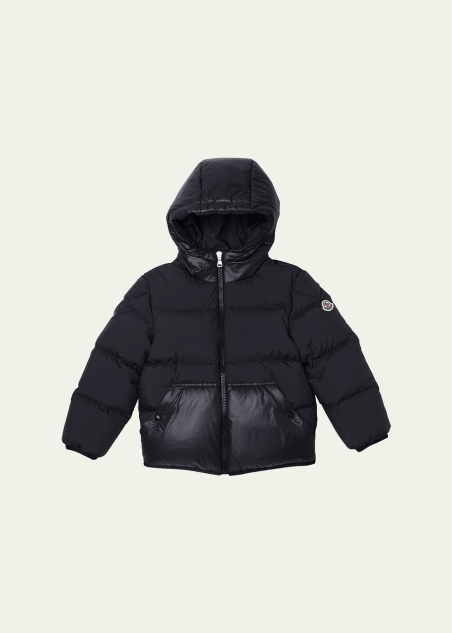 Moncler Boy's Barin Hooded Down Jacket Jacket, Size 8-10