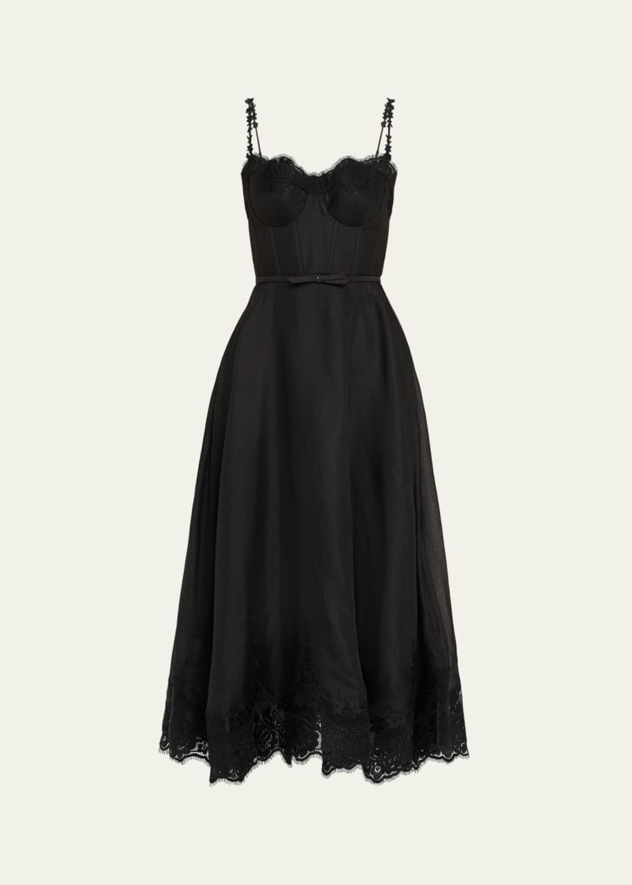 Zimmermann Lace-Trim Corset Picnic Dress - Bergdorf Goodman