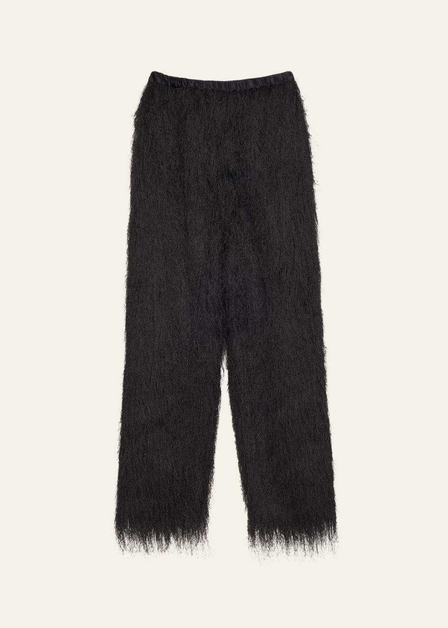 Loulou De Saison Reed Fringed Straight-Leg Pull-On Pants - Bergdorf Goodman
