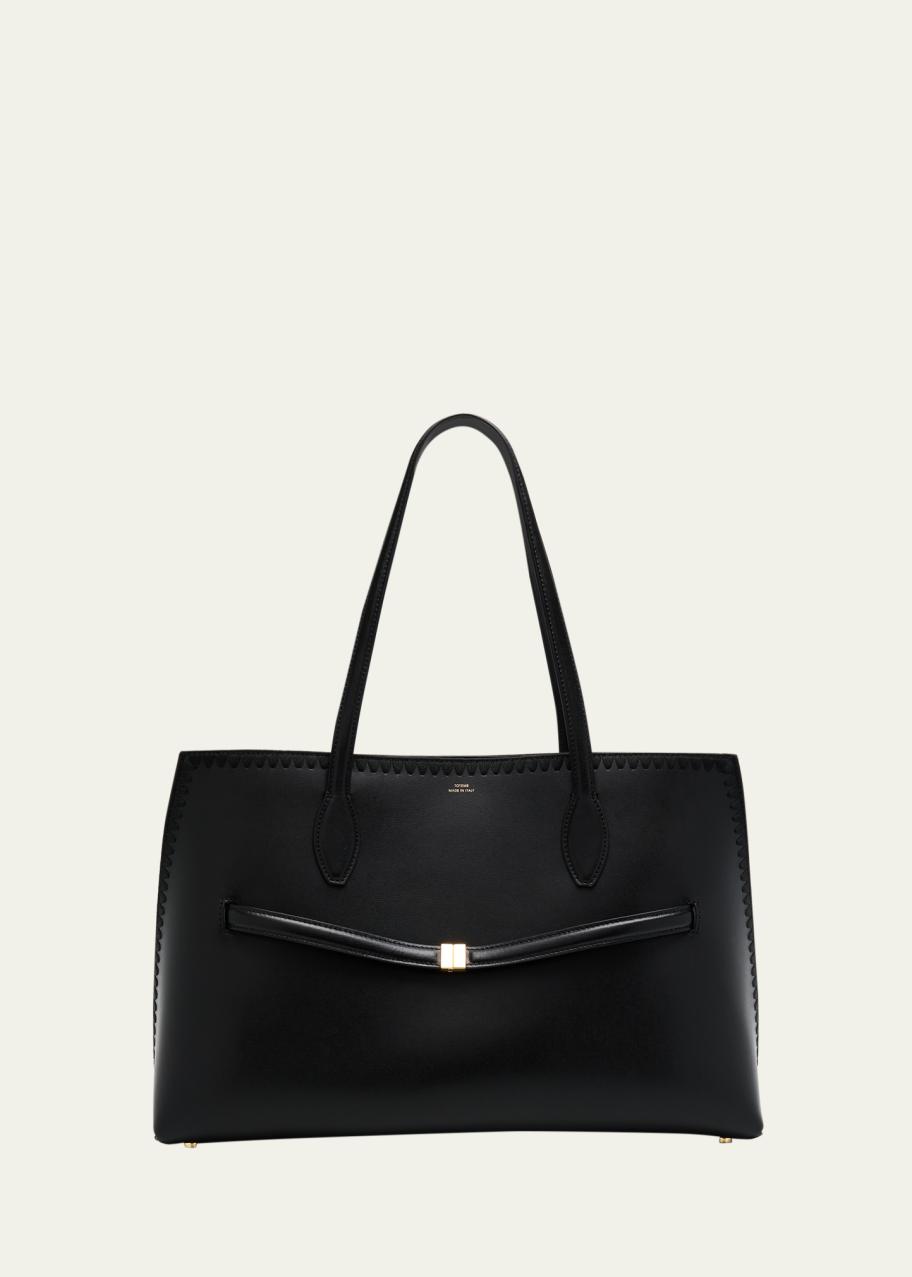Toteme Embroidered Leather Lounge Tote Bag - Bergdorf Goodman