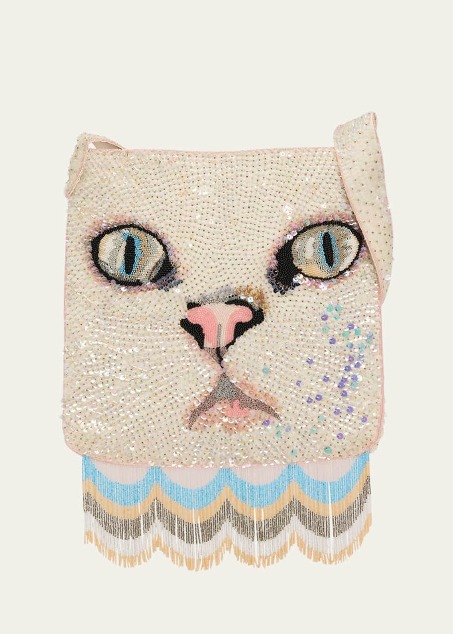 Valentino Garavani Le Chat De La Maison Beaded Cat Crossbody Bag