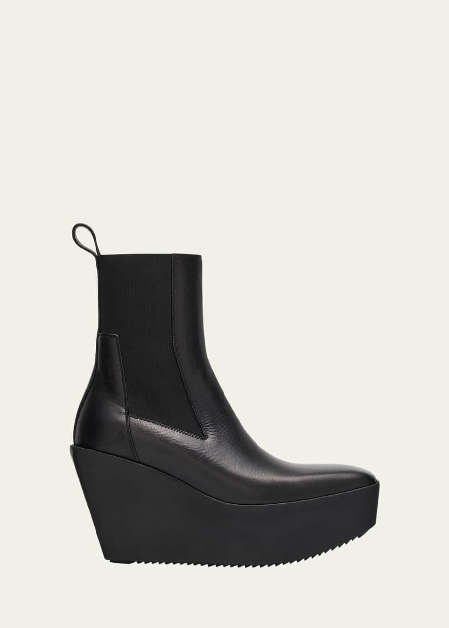 Rick Owens Sliver Leather Platform Beatle Boots - Bergdorf Goodman