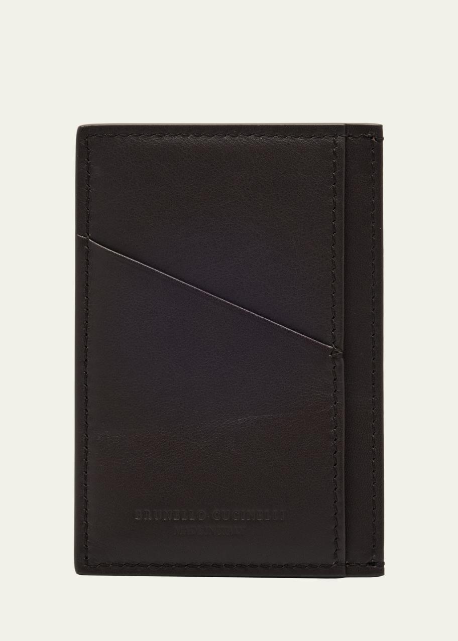 Brunello Cucinelli Men's Leather Card Holder - Bergdorf Goodman