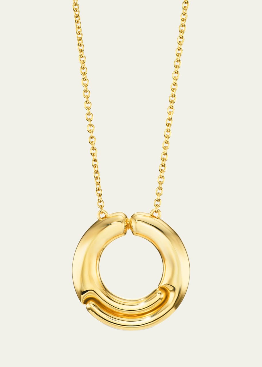 Image 1 of 1: 18K Yellow Gold Holos Circle Necklace