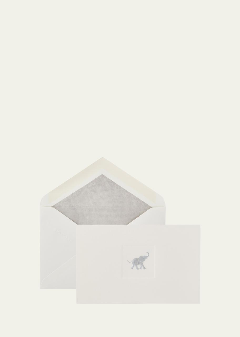 Smythson Elephant Note Cards, Set of 10 - Bergdorf Goodman