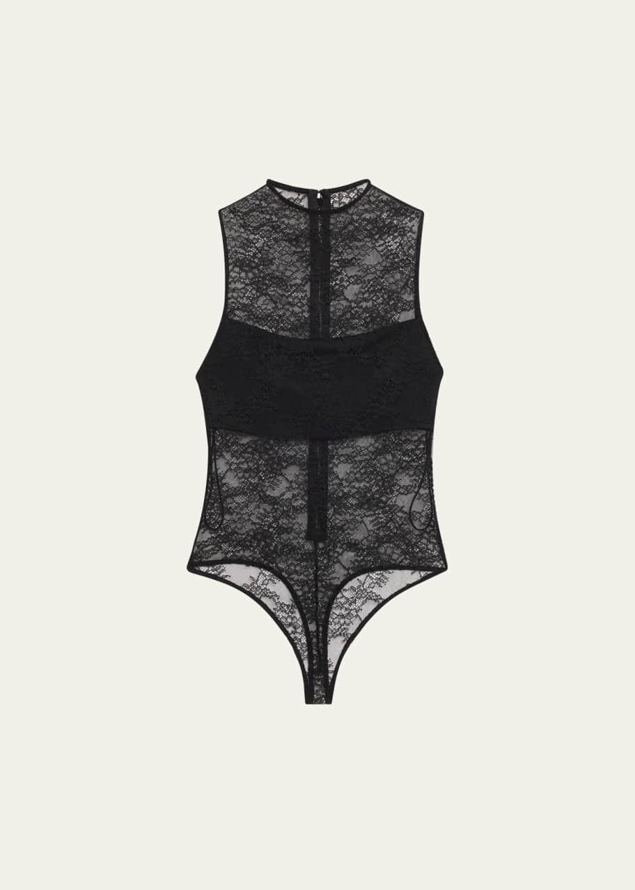 ALICE + OLIVIA Nichol Lace Bodysuit - Bergdorf Goodman