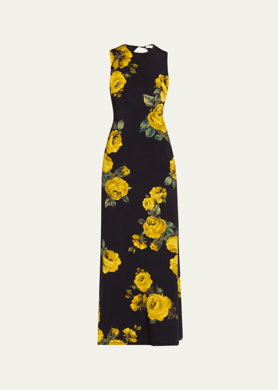 alice olivia delora floral maxi dress Alice + Olivia Delora Floral Print Sleeveless Gown maxi dress size 8  stretch