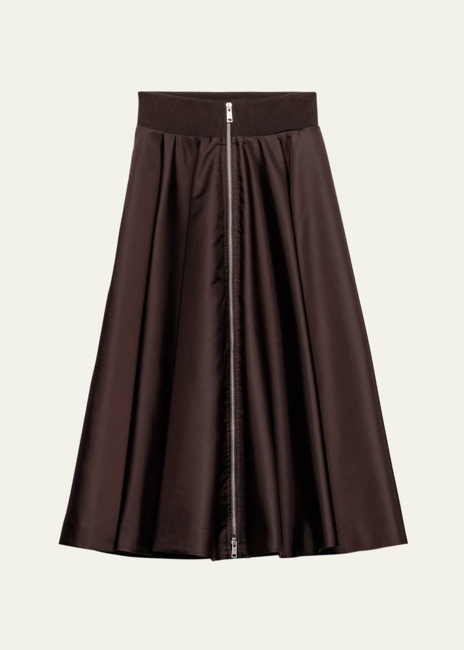 Prada Re-Nylon Zip-Front Midi Skirt - Bergdorf Goodman