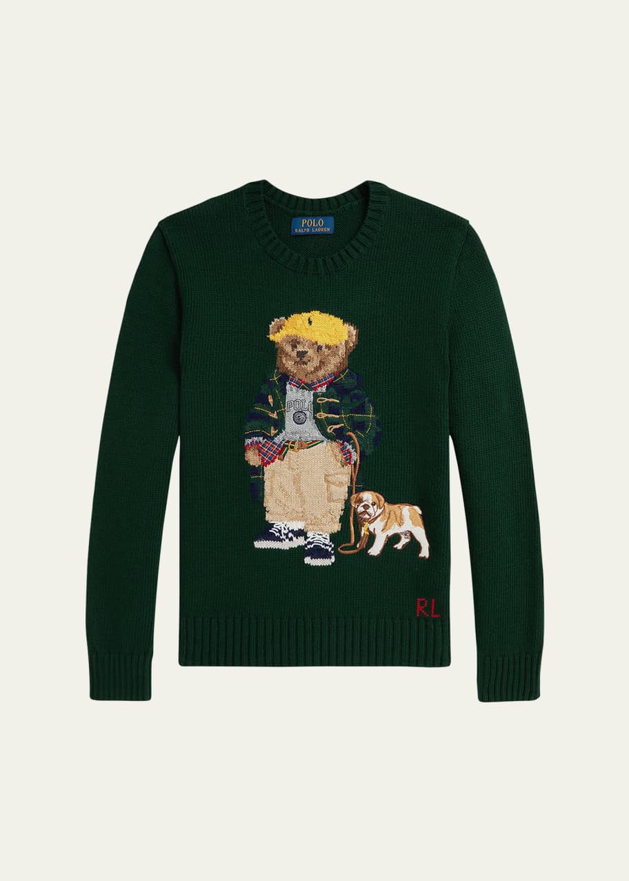 Polo Ralph Lauren Boy's Polo Bear Crewneck Sweater, Size S-XL