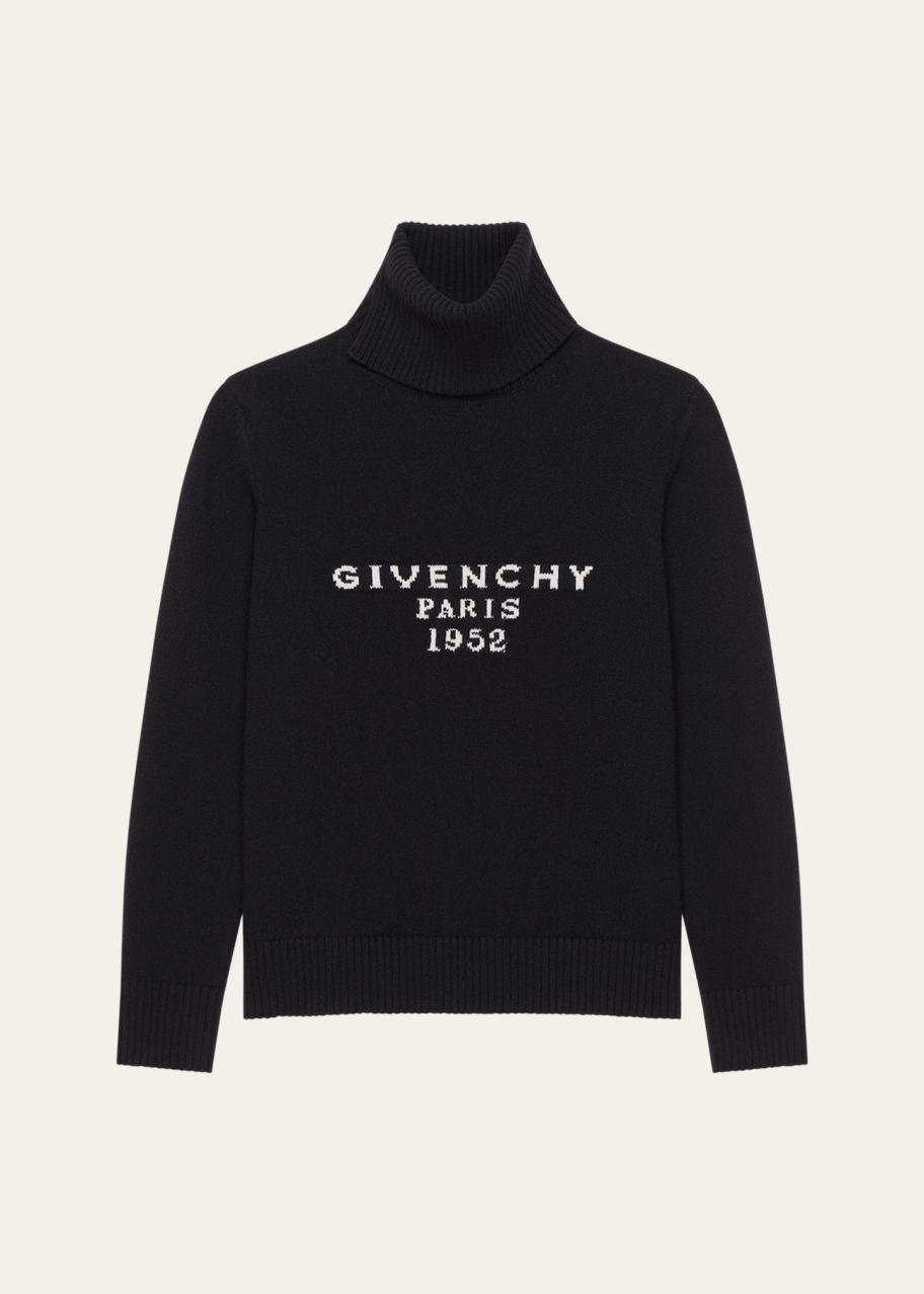 Givenchy Turtleneck Logo Wool-Cashmere Sweater - Bergdorf Goodman