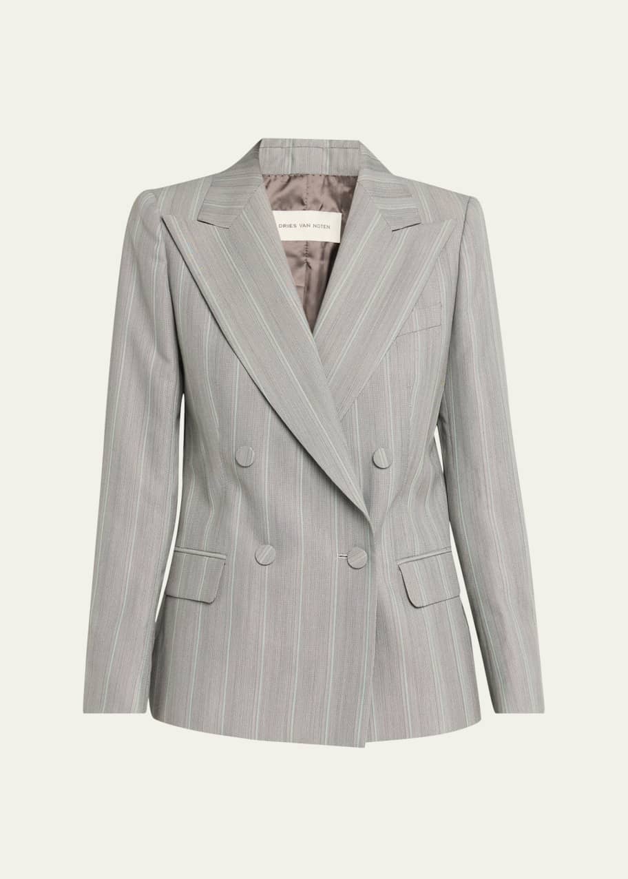 Dries Van Noten Beaura Pinstripe Double-Breasted Blazer - Bergdorf