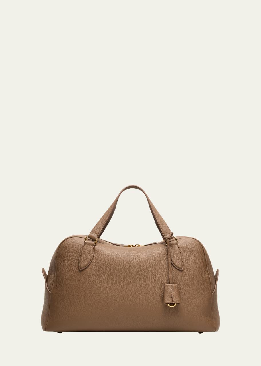 Loro Piana Needle Medium Fine Grain Leather Shoulder Bag