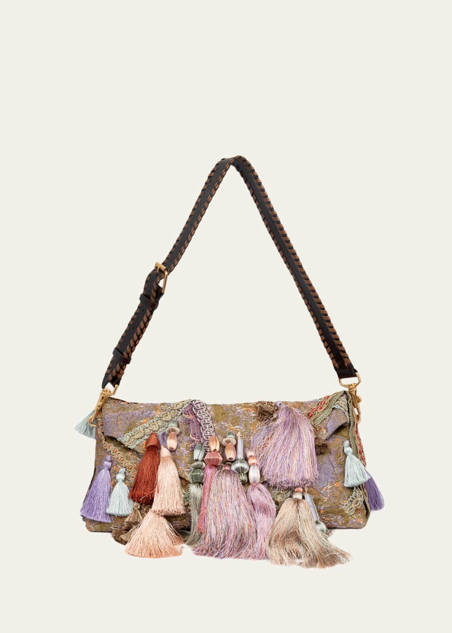 Dries Van Noten Soutache-Trim Tassel Shoulder Bag - Bergdorf Goodman