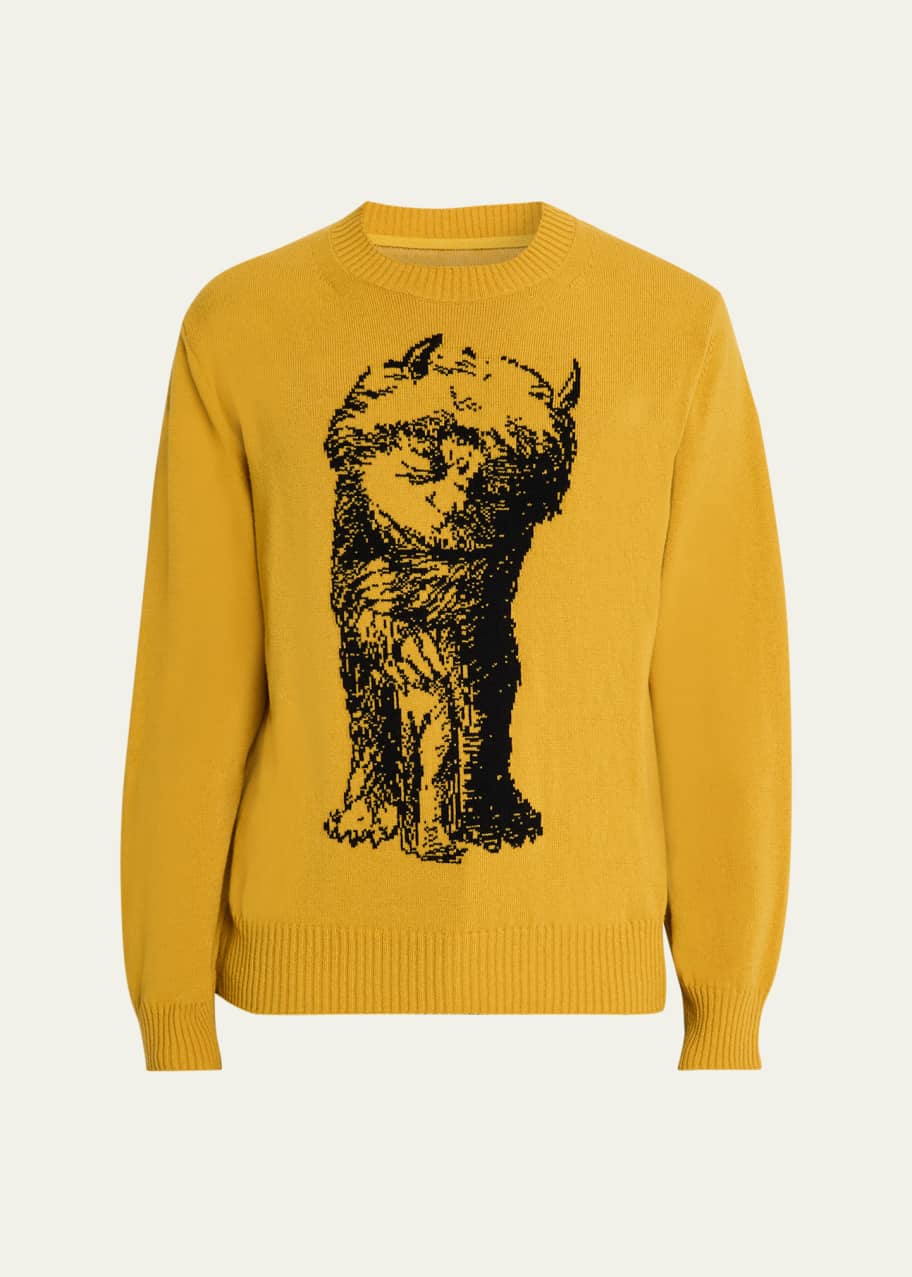 SACAI Men's Where The Wild Things Are Wool Knit Sweater - Bergdorf