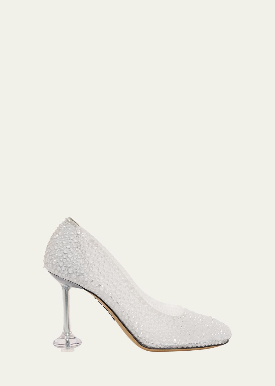 【マサミ】LOEWE ロエベ メッシュトイパンプス ラインストーン LOEWE Toy Strass Mesh Pumps - Bergdorf Goodman