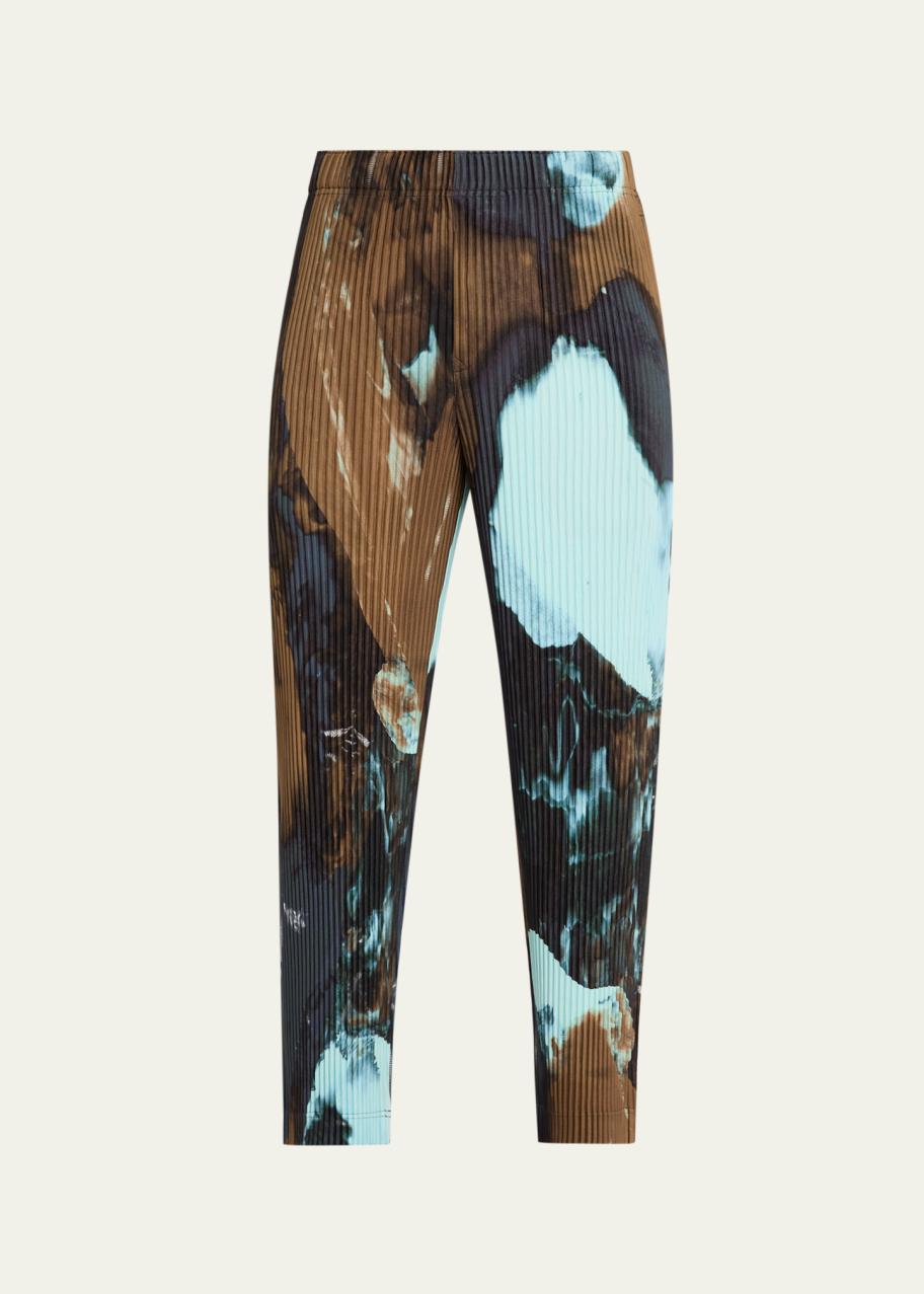 Homme Plisse Issey Miyake Men's Multi-Agate Pleated Pull-On Pants