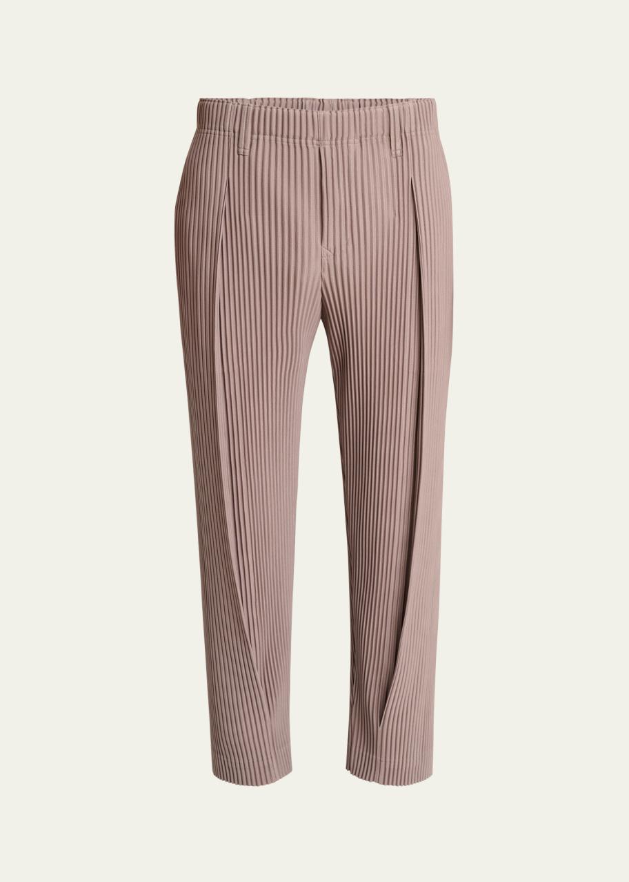 Homme Plissé Issey Miyake Men's Gray Tailored Single Pleat Pants